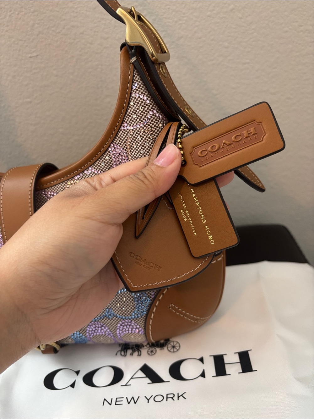 Coach Candy Crystal Signature Hampton Hobo Bag - Picture 3 of 9